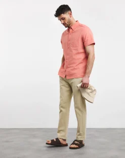 Jacamo Short Sleeve Linen Blend Shirt