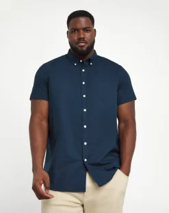 Jacamo Short Sleeve Oxford Shirt Long Length