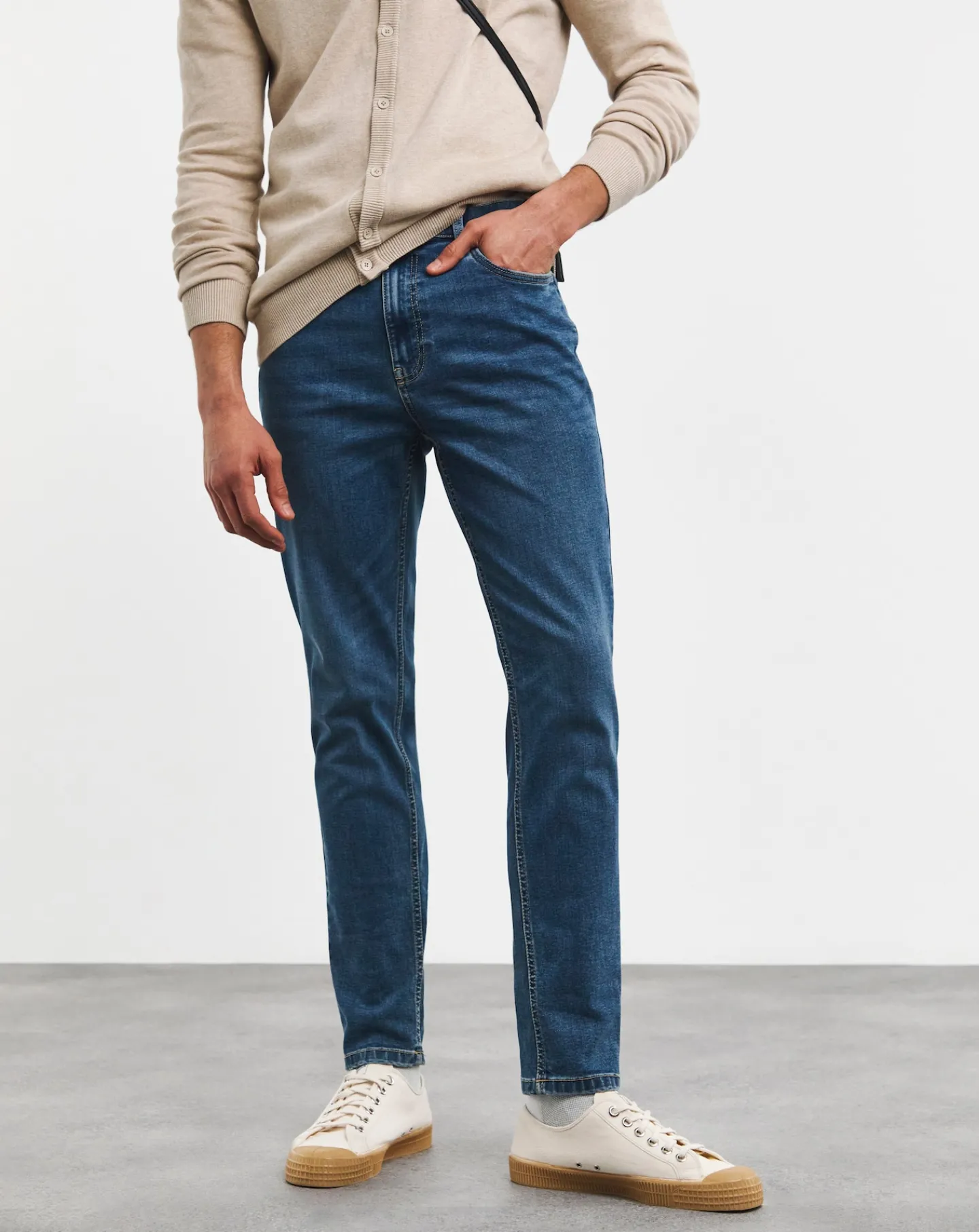 Jacamo Skinny Fit Stretch Jeans Mid Wash