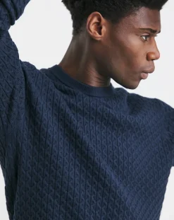Jacamo Soft Touch Cable Crew Neck Jumper with Ecovero