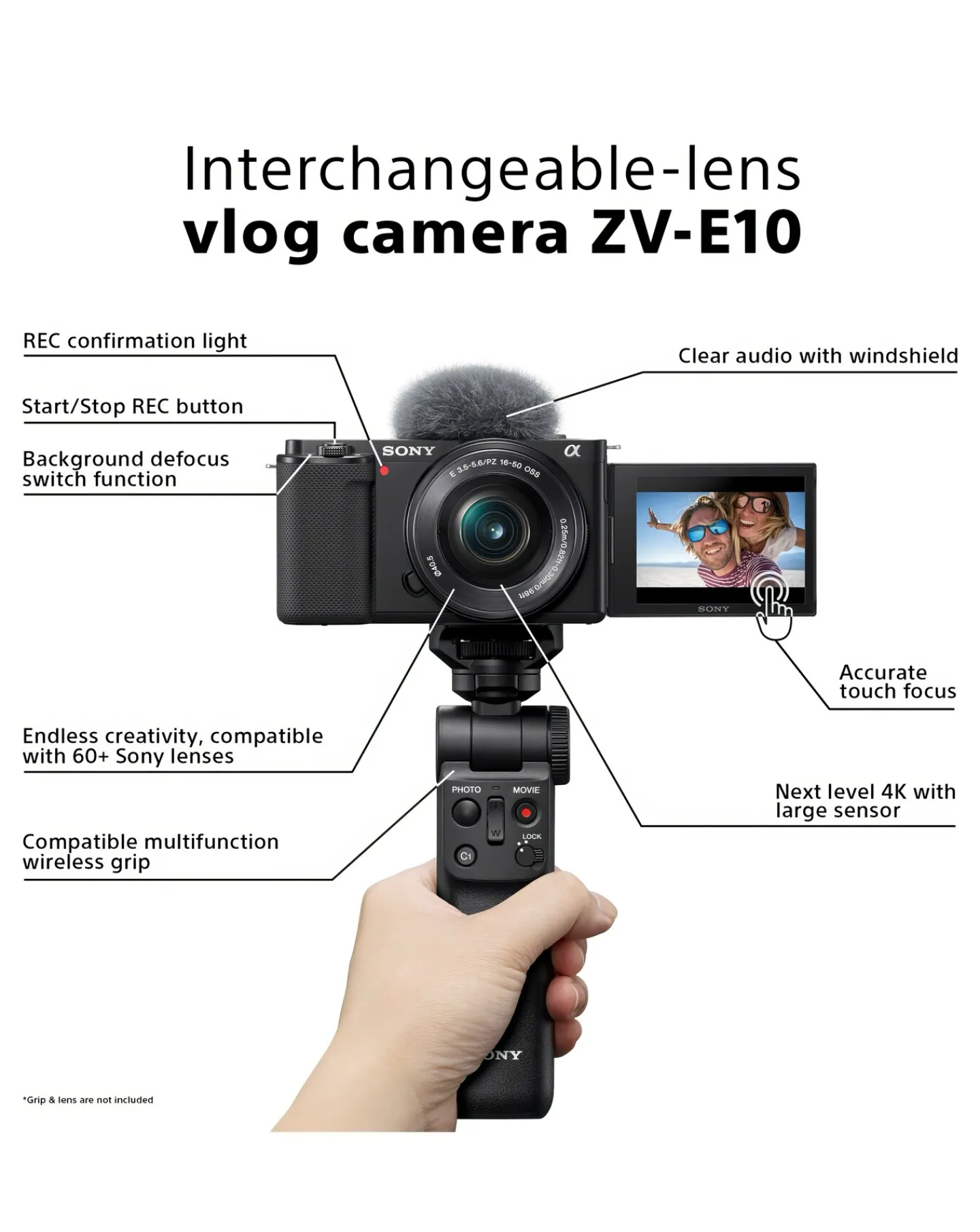 Sony Alpha ZV-E10 Mirrorless Interchangeable-Lens Vlog Camera (Body Only)
