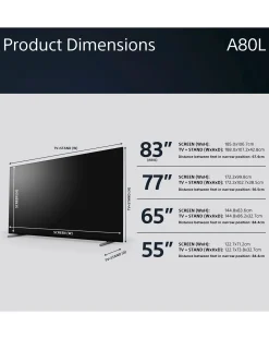Sony Bravia XR55A80LU 55in Smart 4K Ultra HDR OLED TV with Google TV