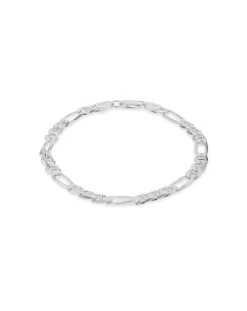 iJewel Sterling Silver Figaro Rambo Bracelet