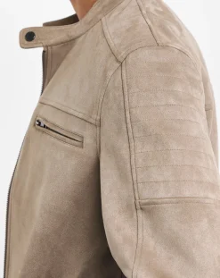 Jacamo Faux Suede Racer Jacket