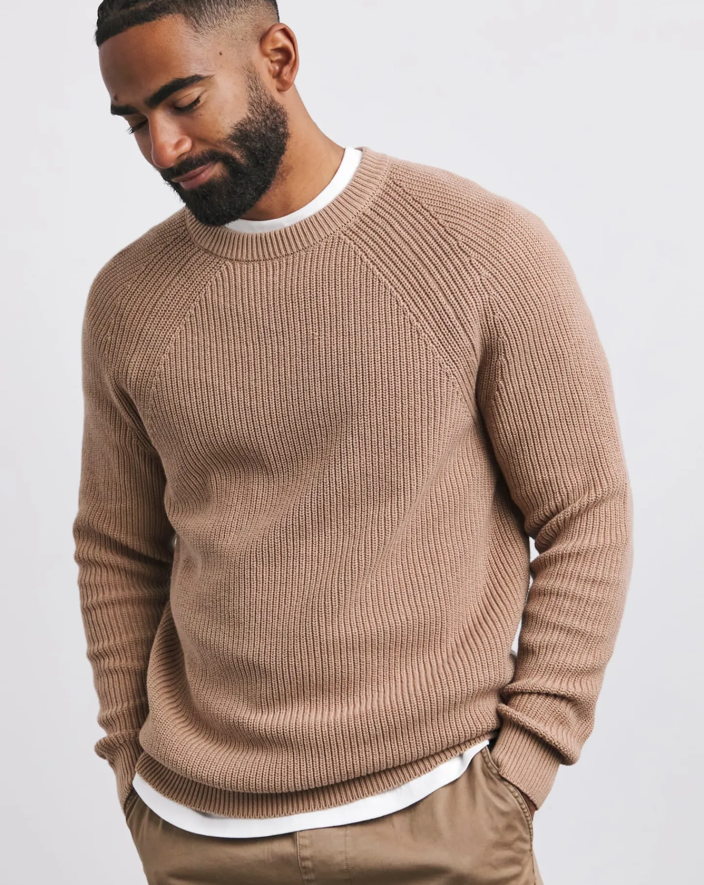 Jacamo Fisherman Raglan Crew Neck Jumper