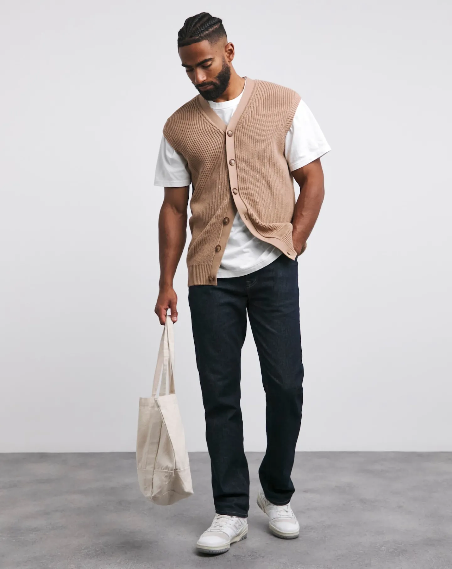 Jacamo Fisherman Relaxed Button Vest