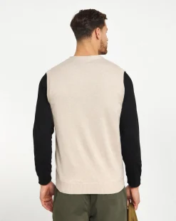 Jacamo Knitted Button Up Sweater Vest