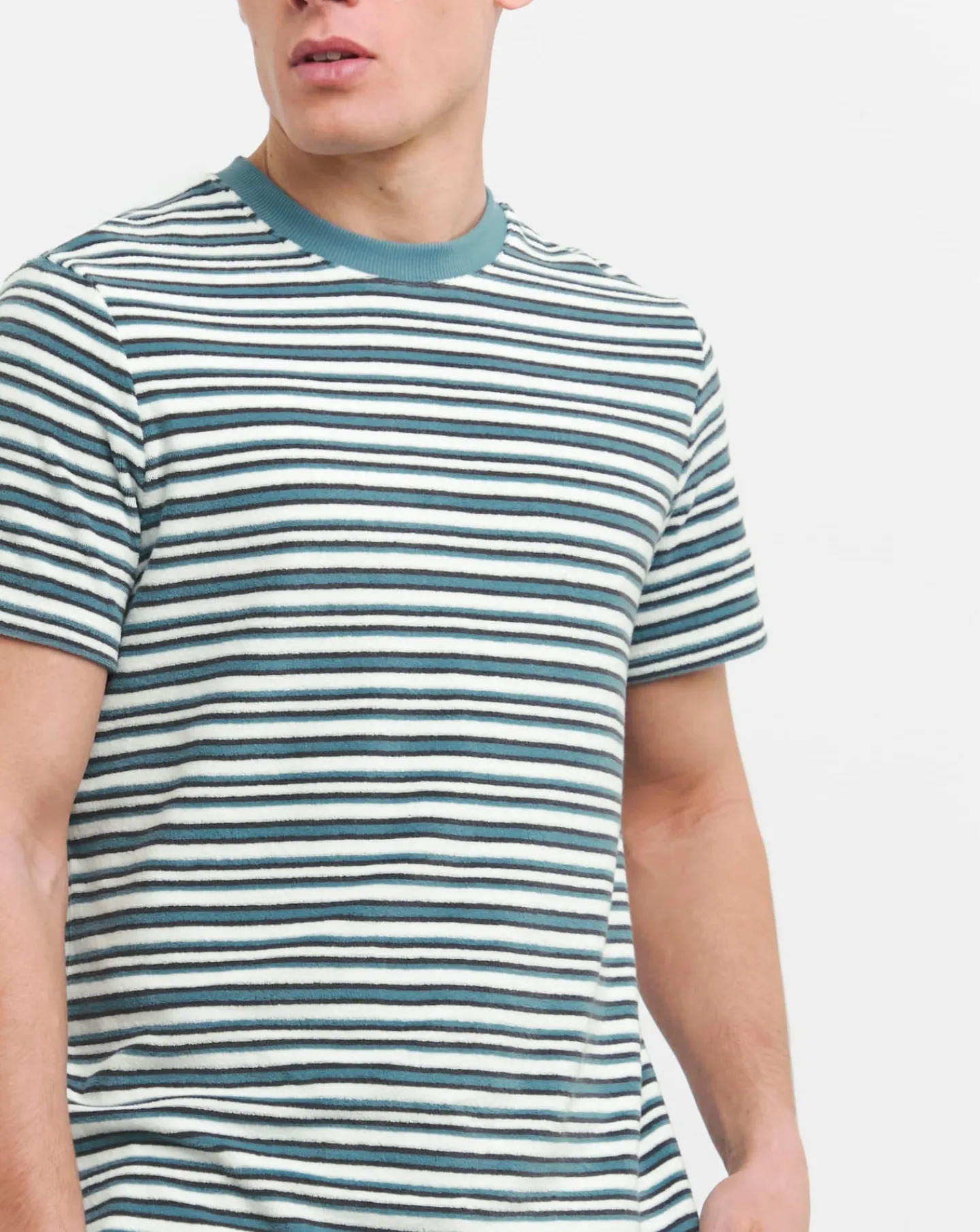 Jacamo Stripe Towelling T-Shirt