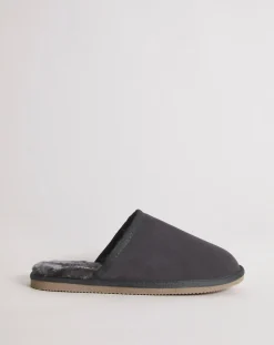 Jacamo Suede Fur Lined Slipper Wide