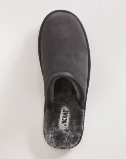 Jacamo Suede Fur Lined Slipper Wide
