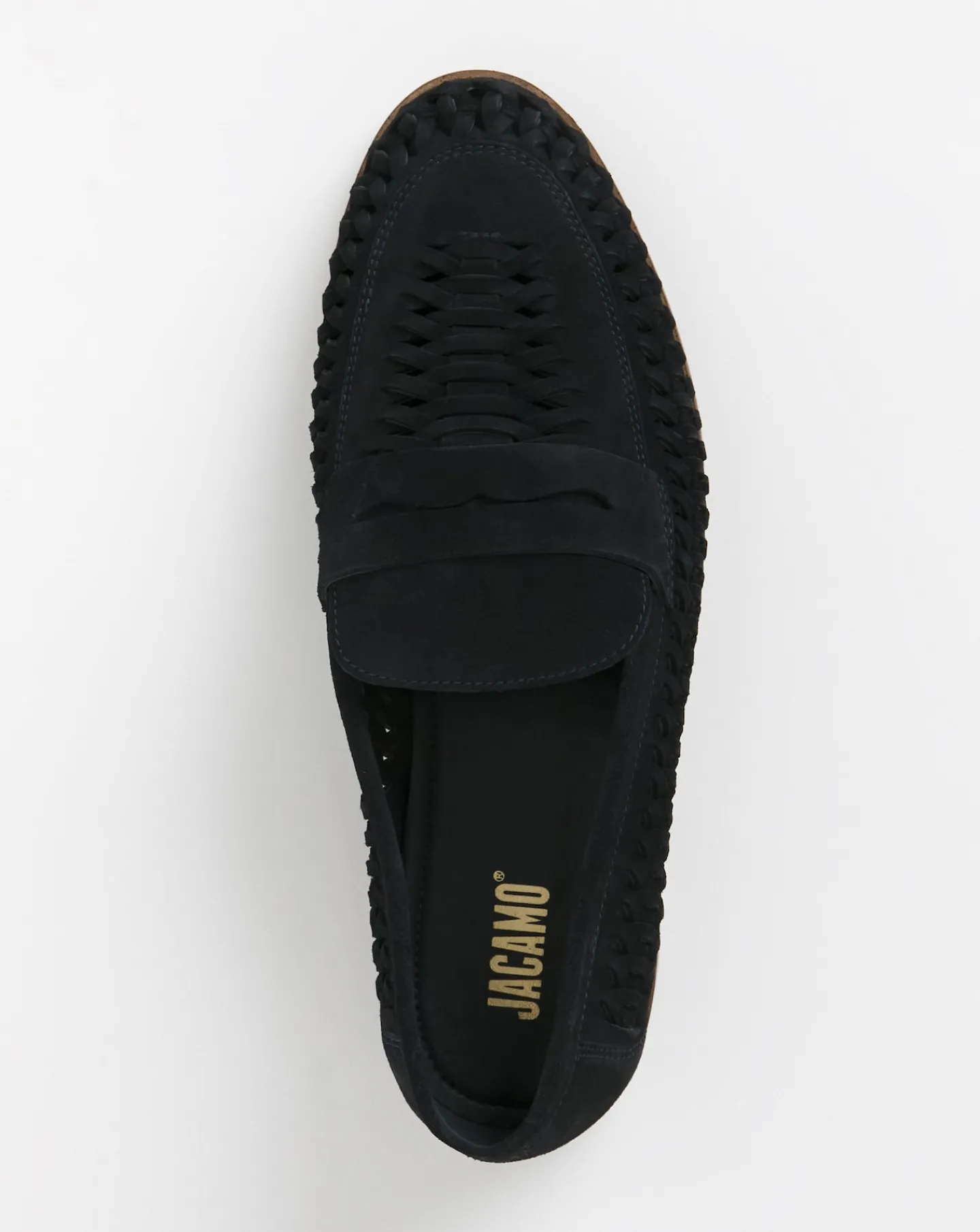 Jacamo Suede Interweave Penny Loafer Wide Fit