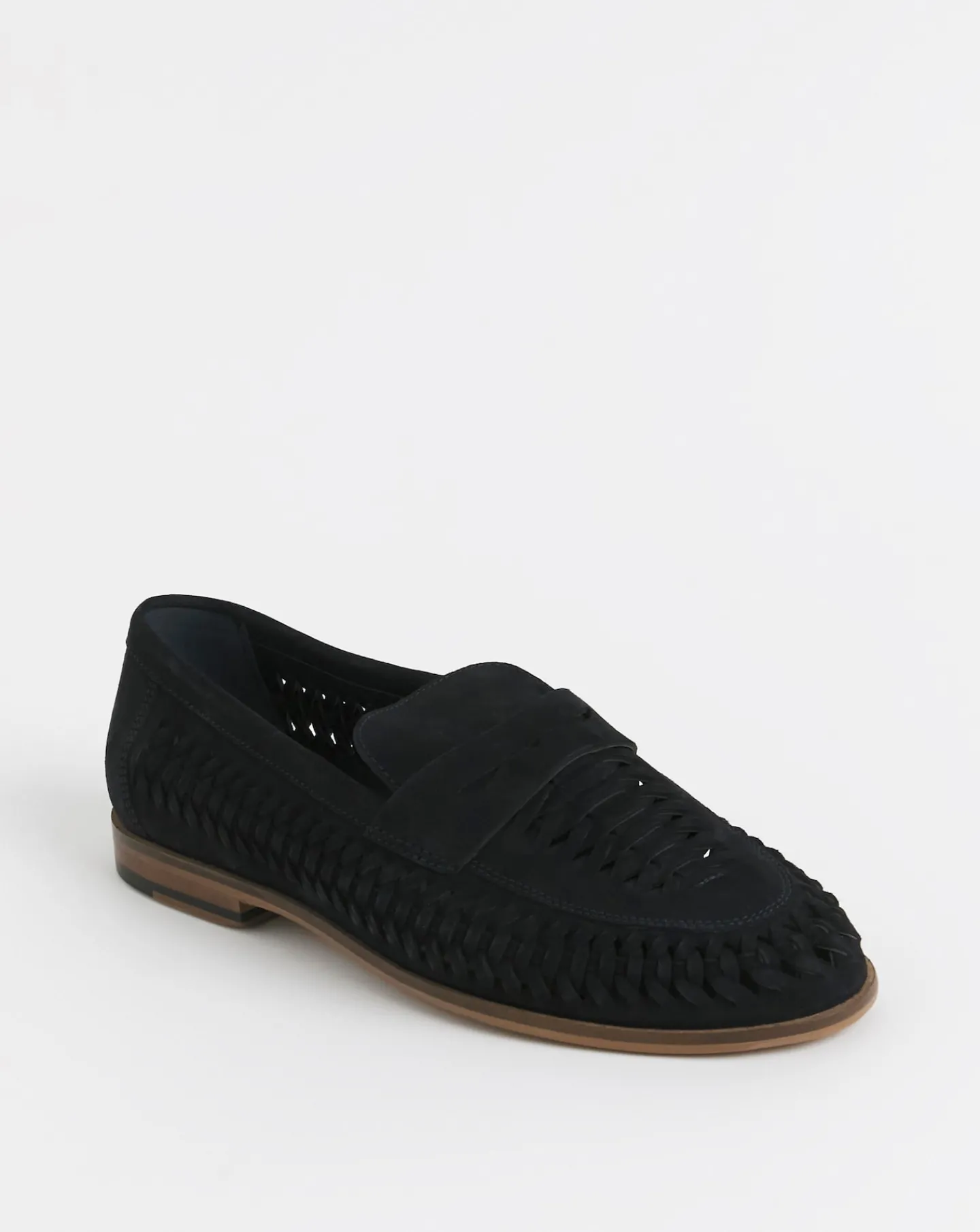 Jacamo Suede Interweave Penny Loafer Wide Fit