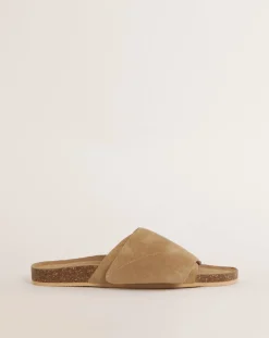 Jacamo Suede Touch and Close Footbed Sandal Wide Fit