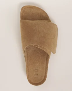 Jacamo Suede Touch and Close Footbed Sandal Wide Fit