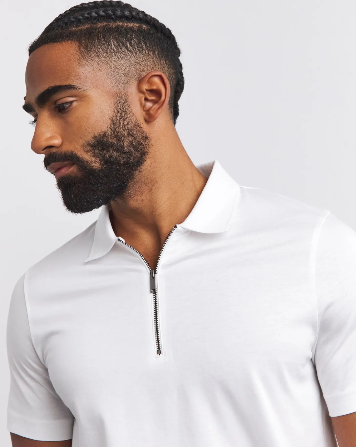 Jacamo Supima Zip Neck Polo
