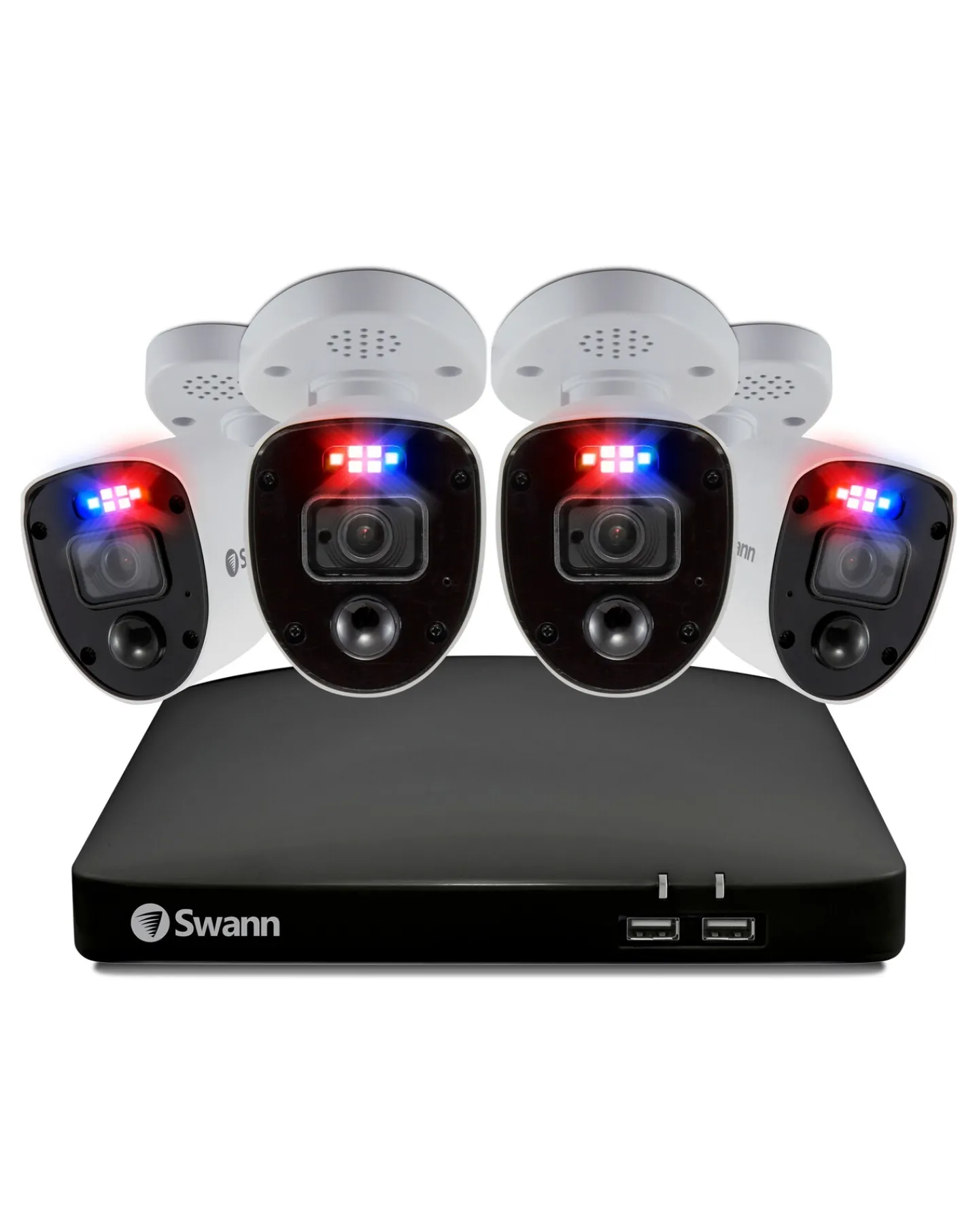 Swann DVR-5680 4K / 2TB / 4xPRO-4KRL 4K Enforcer Bullet Analog CCTV Cameras