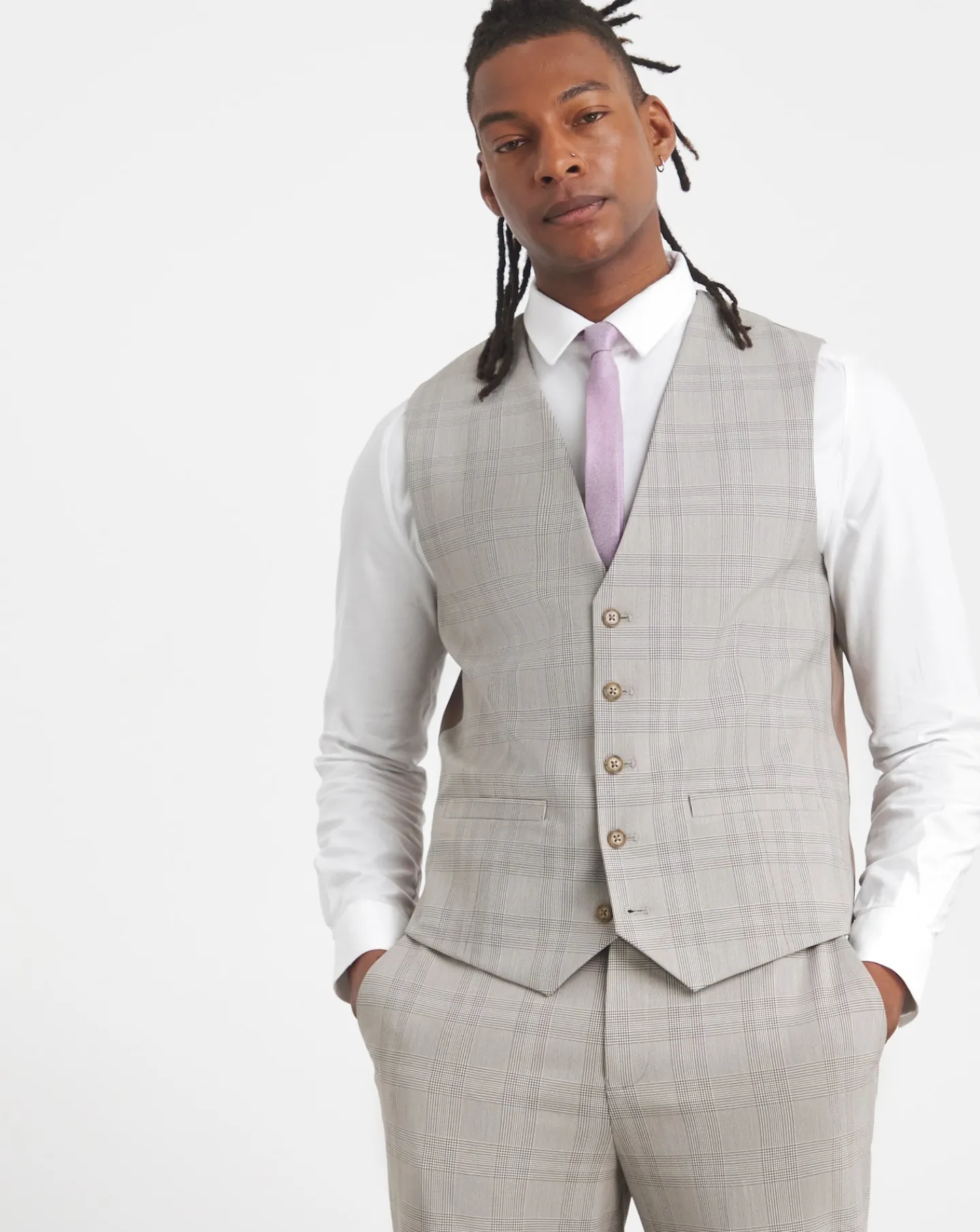 Jacamo Tailored Check Suit Waistcoat