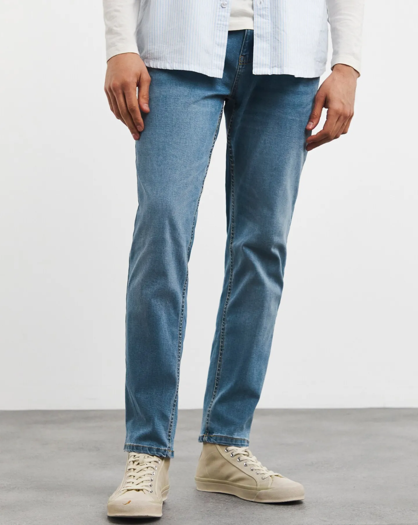 Jacamo Tapered Fit Stretch Jeans Light Wash