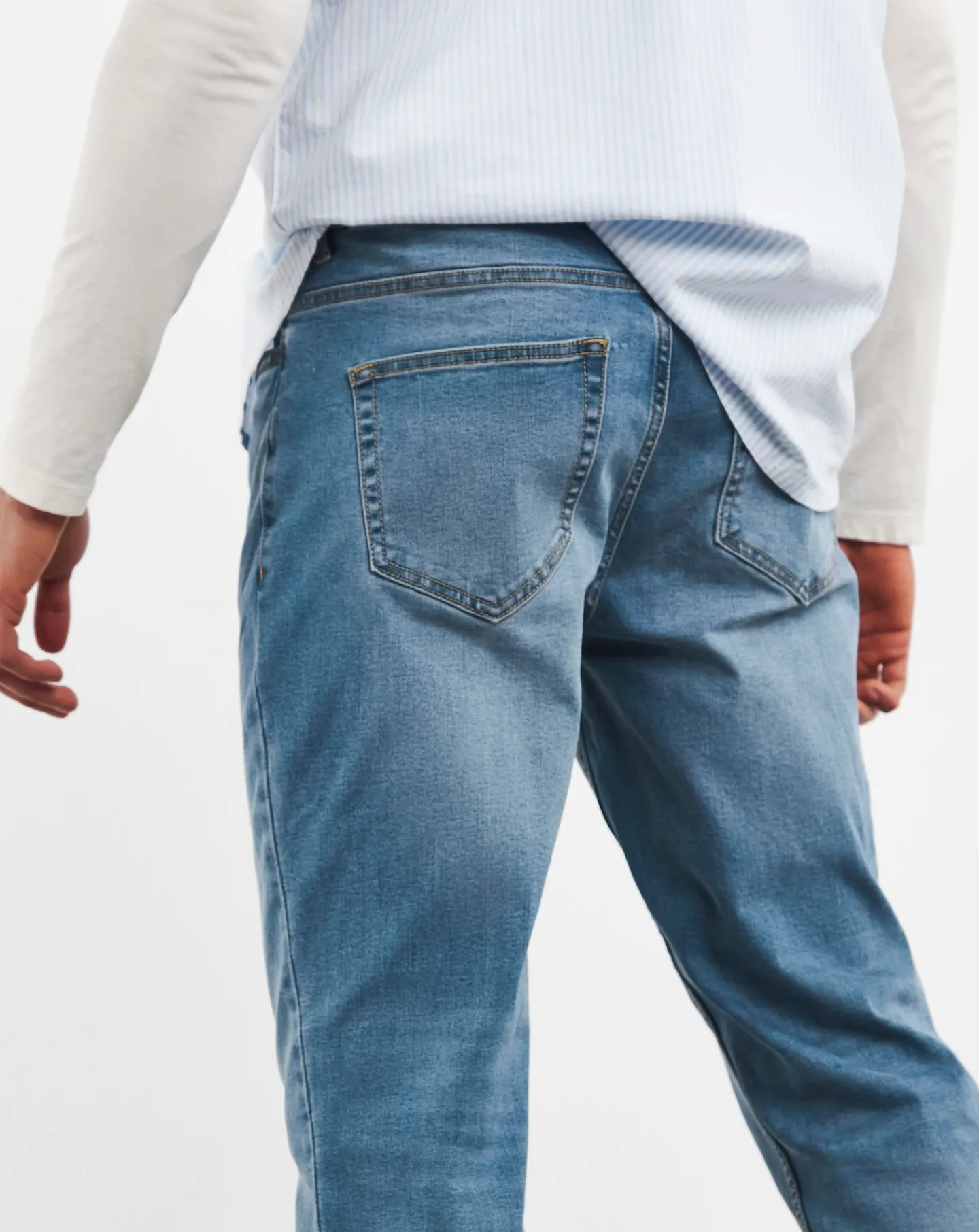 Jacamo Tapered Fit Stretch Jeans Light Wash