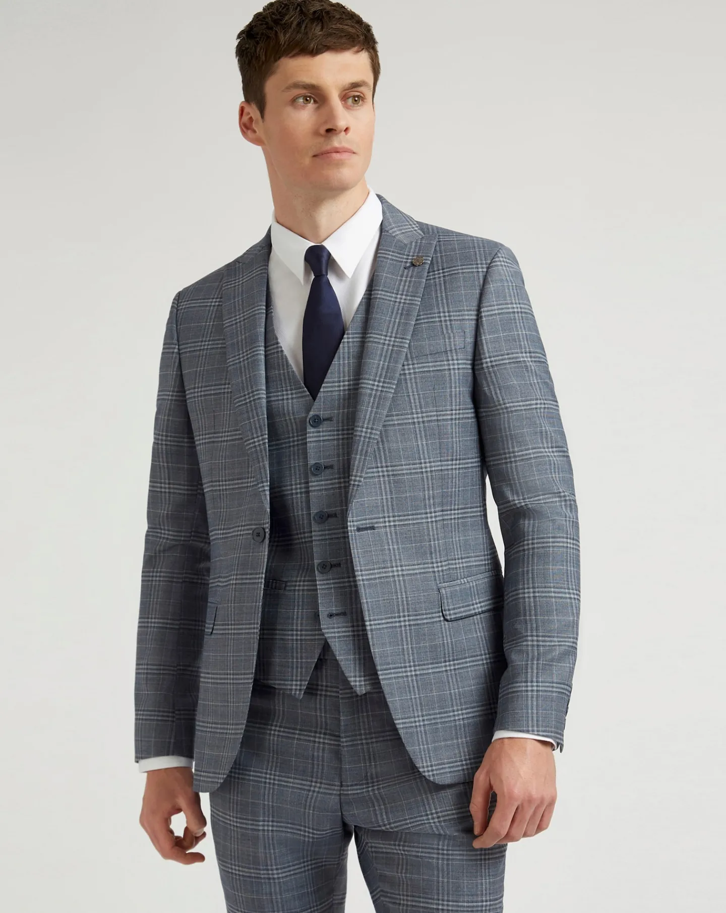 Ted Baker Slim Fit Check Jacket Reg