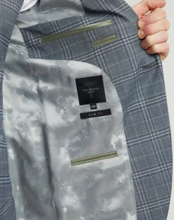 Ted Baker Slim Fit Check Jacket Reg