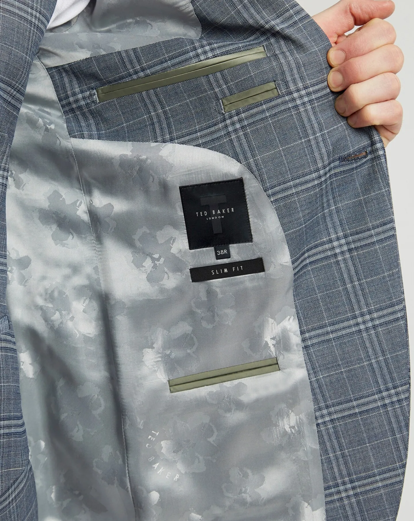 Ted Baker Slim Fit Check Jacket Reg