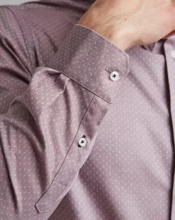 Ted Baker Textured Dot Slim Fit Shirt