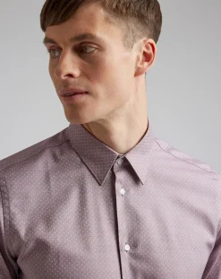 Ted Baker Textured Dot Slim Fit Shirt