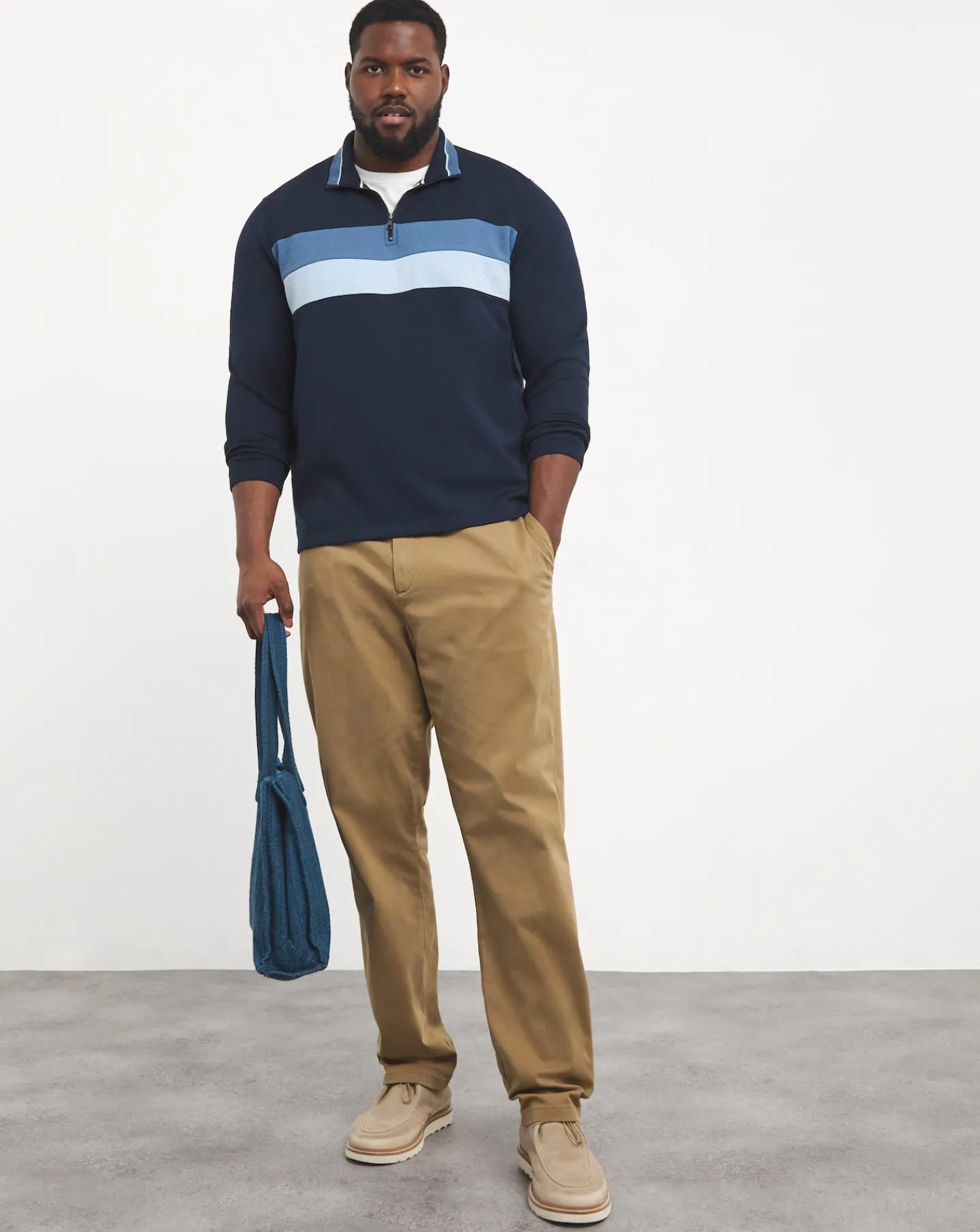 Ted Baker Veller Super Soft 1/4 Zip Long Sleeve Top