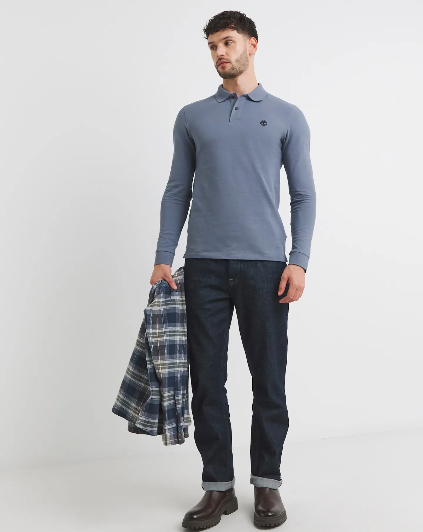 Timberland Long Sleeve Millers River Pique Polo