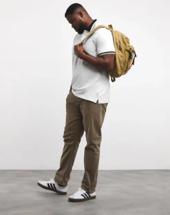 Jacamo Tipped Pique Polo Long