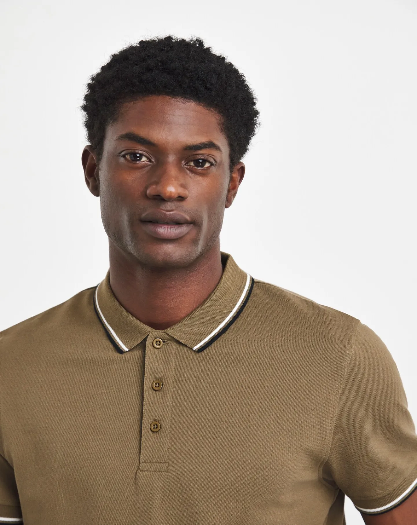Jacamo Tipped Pique Polo Long