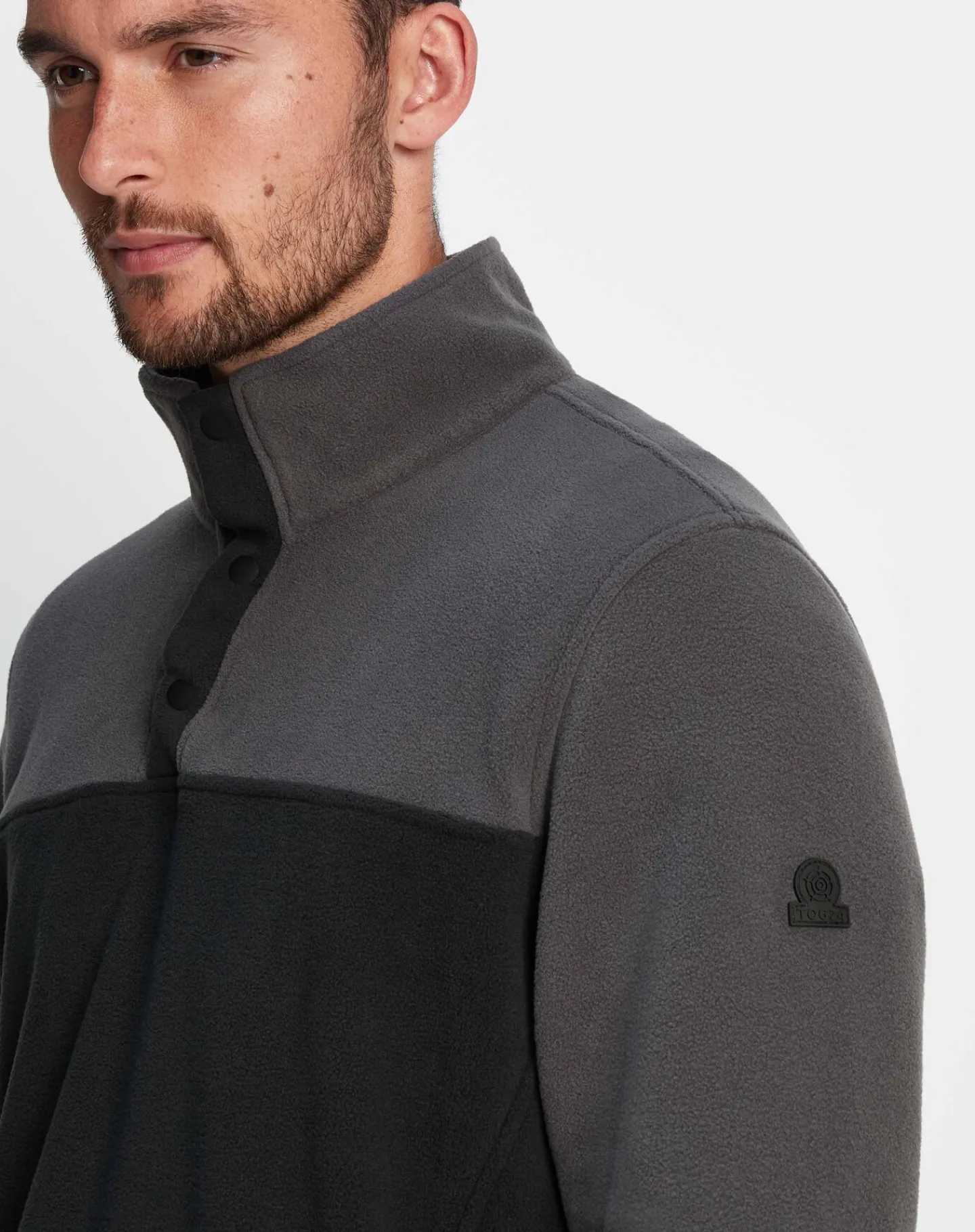 Tog 24 Tog24 Farlow Mens Press Stud Neck Fleece