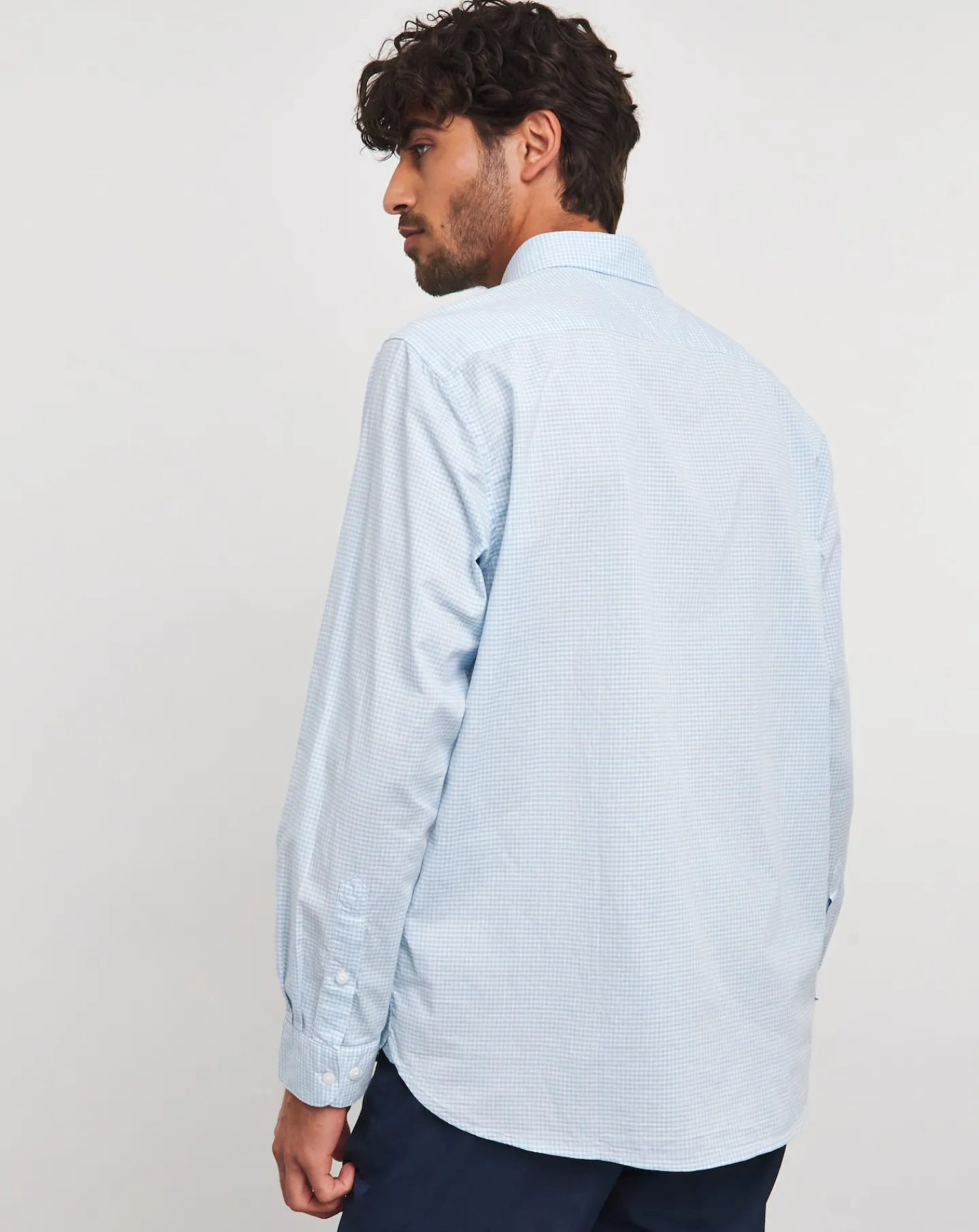 Tommy Hilfiger Blue Stripe Soft Flex Long Sleeve Shirt