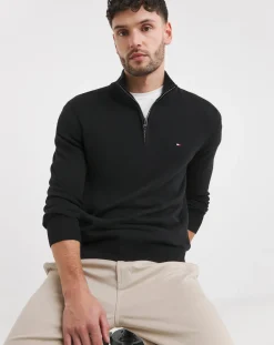 Tommy Hilfiger Cotton Cashmere Quarter Zip Jumper