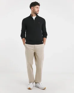 Tommy Hilfiger Cotton Cashmere Quarter Zip Jumper