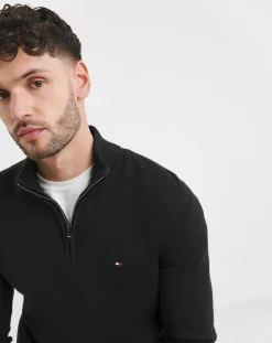 Tommy Hilfiger Cotton Cashmere Quarter Zip Jumper