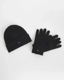 Tommy Hilfiger Flag Pima Cotton Beanie & Glove Gift Set
