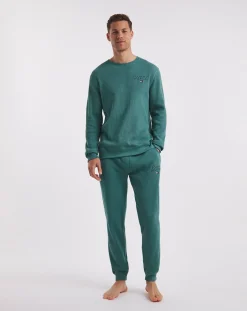 Tommy Hilfiger Green Waffle Lounge Pant