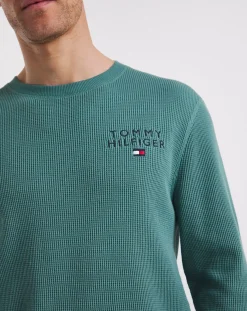 Tommy Hilfiger Green Waffle Lounge Top