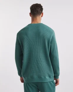 Tommy Hilfiger Green Waffle Lounge Top