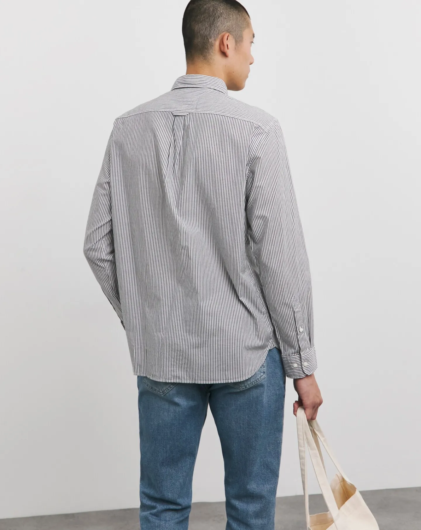 Tommy Hilfiger Navy Easy Stripe Long Sleeve Shirt