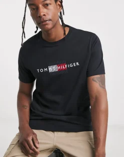 Tommy Hilfiger Flag Logo Embroidered T-Shirt