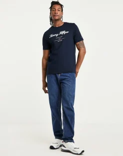 Tommy Hilfiger Short Sleeve Script Logo T-Shirt