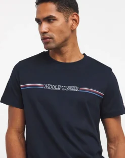 Tommy Hilfiger Stripe Chest Logo T-Shirt