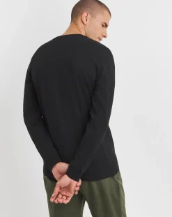 Tommy Jeans Long Sleeve Linear Chest Logo T-Shirt