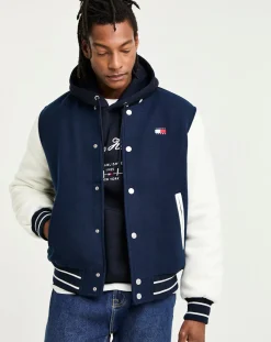 Tommy Jeans Wool Blend Varsity Jacket