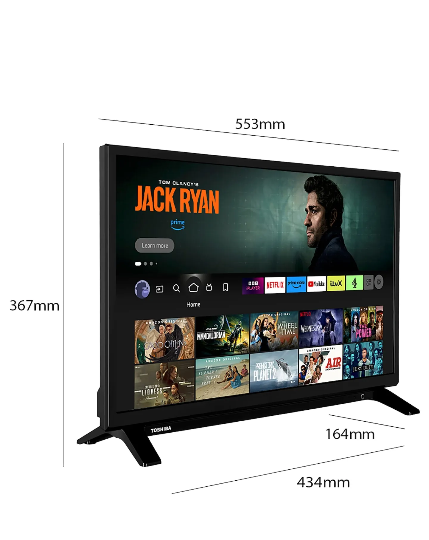 Toshiba 24WF2F53DB 24in Smart VIDAA HD Ready TV with VIDAA Voice