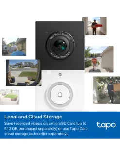 TP-Link D210 2k Video Doorbell With Chime