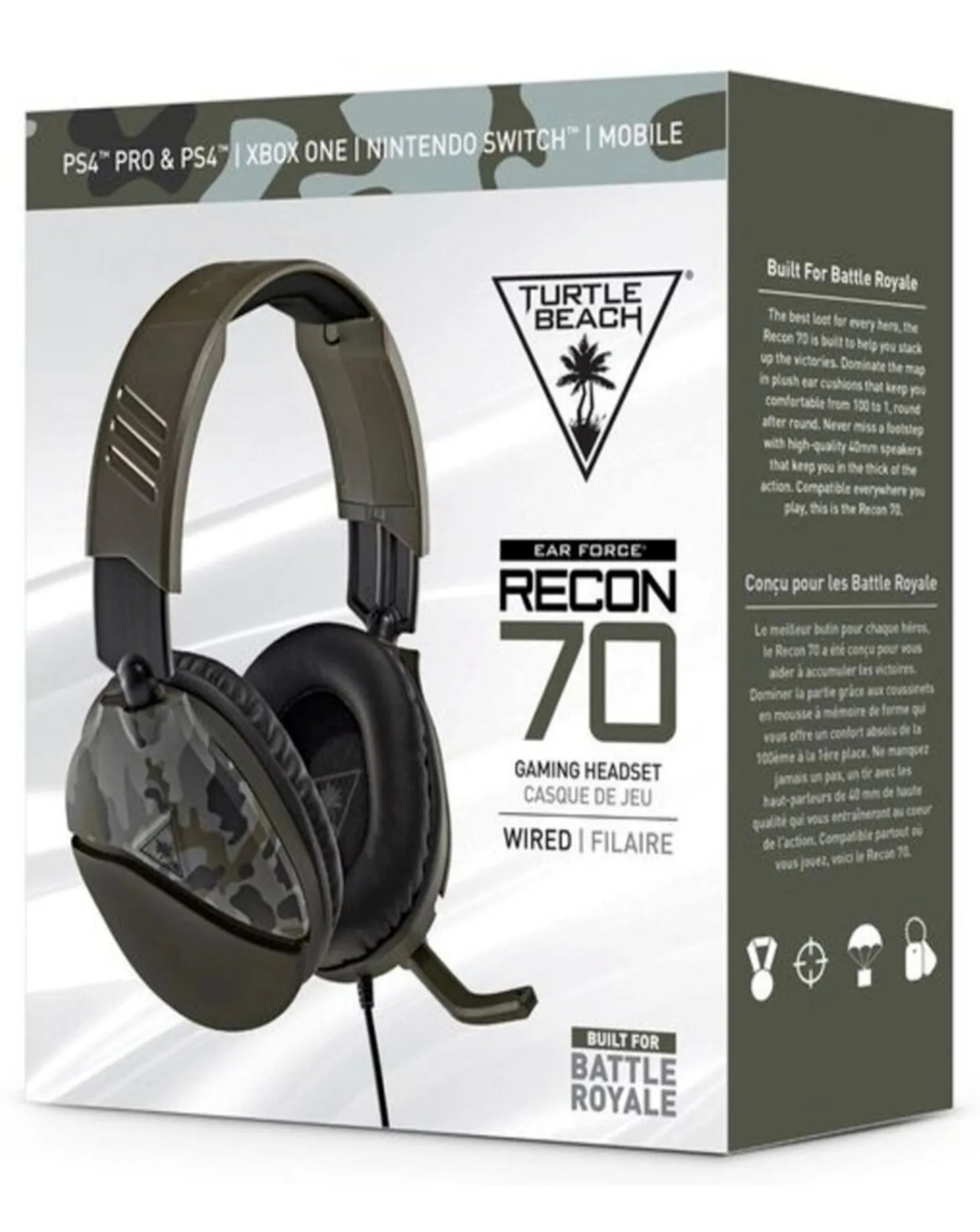 Turtle Beach Recon 70 Wired Gaming Headset - Green Camo
